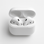 AirPods Pro 3 - estuche de carga abierto con audifonos