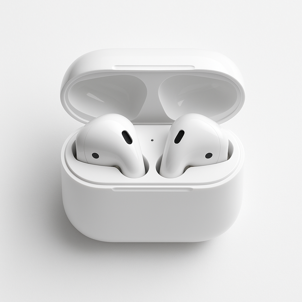 AirPods Pro 3 - estuche de carga abierto con audifonos